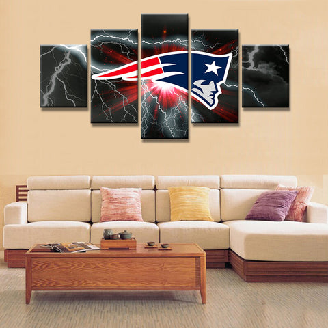 New England Patriots Sports Art Wall Decor Canvas Print - BlueArtDecor