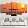 Image of Airplane Sunset Landscape Wall Art Canvas Printing - BlueArtDecor