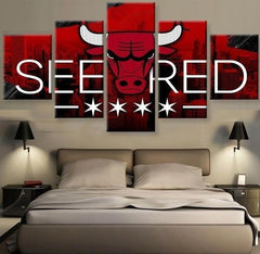 Chicago Bulls Sports Wall Art Canvas Print Decor