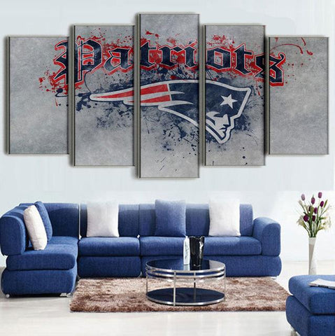 New England Patriots Sports Art Wall Canvas Print