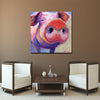 Image of Cute Pink Bristle Pig Wall Art Decor Canvas Printing - BlueArtDecor