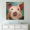 Image of Cute Pig Pearl Necklace Wall Art Decor Canvas Printing - BlueArtDecor