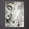Image of Black and White Ancient Buddha Wall Art Decor - BlueArtDecor