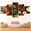 Image of Kitchen Decor Vegetable Mushroom Chili Potato Carrot Food Wall Art Canvas Printing