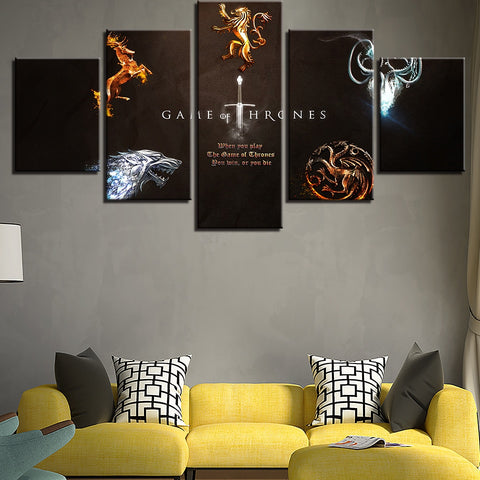 Game Of Thrones TV Series Wall Art Canvas Printing