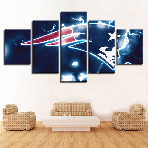 New England Patriots Sports Wall Art Home Decor Canvas Print - BlueArtDecor
