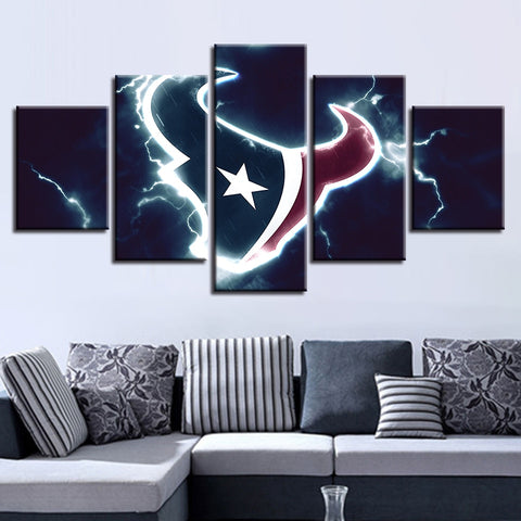 Houston Texans Sports Wall Art Home Decor Canvas Print - BlueArtDecor