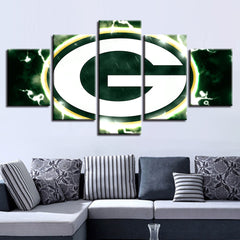 Green Bay Packers Sports Wall Art Home Decor Canvas Print - BlueArtDecor