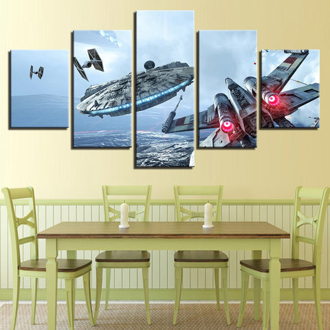 Star Wars Millennium Falcon wall art decor design hanging decoration home office artwork - BlueArtDecor