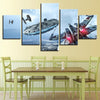 Image of Star Wars Millennium Falcon wall art decor design hanging decoration home office artwork - BlueArtDecor