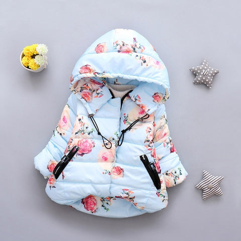 Hooded coat winter cute jacket outerwear - BlueArtDecor