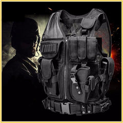 Hunting Tactical Vest Military Assault Combat Clothes with Holster
