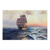 Image of Sailing Ship At Sea Wave Seascape Wall Art Canvas Print