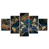 Image of Vintage Abstract Flower Wall Art Canvas Printing - BlueArtDecor