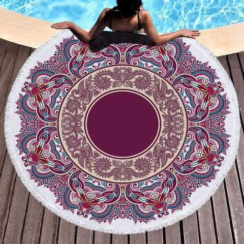 Bohemian Mandala Microfiber Round Beach Towels